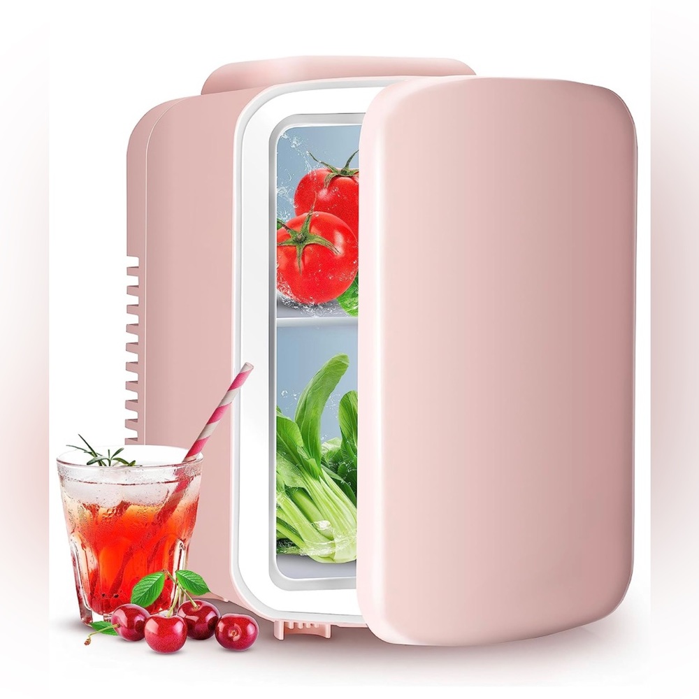 pink mini fridge